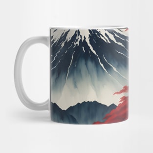 Serene Mount Fuji Sunset - Peaceful River Scenery Mug